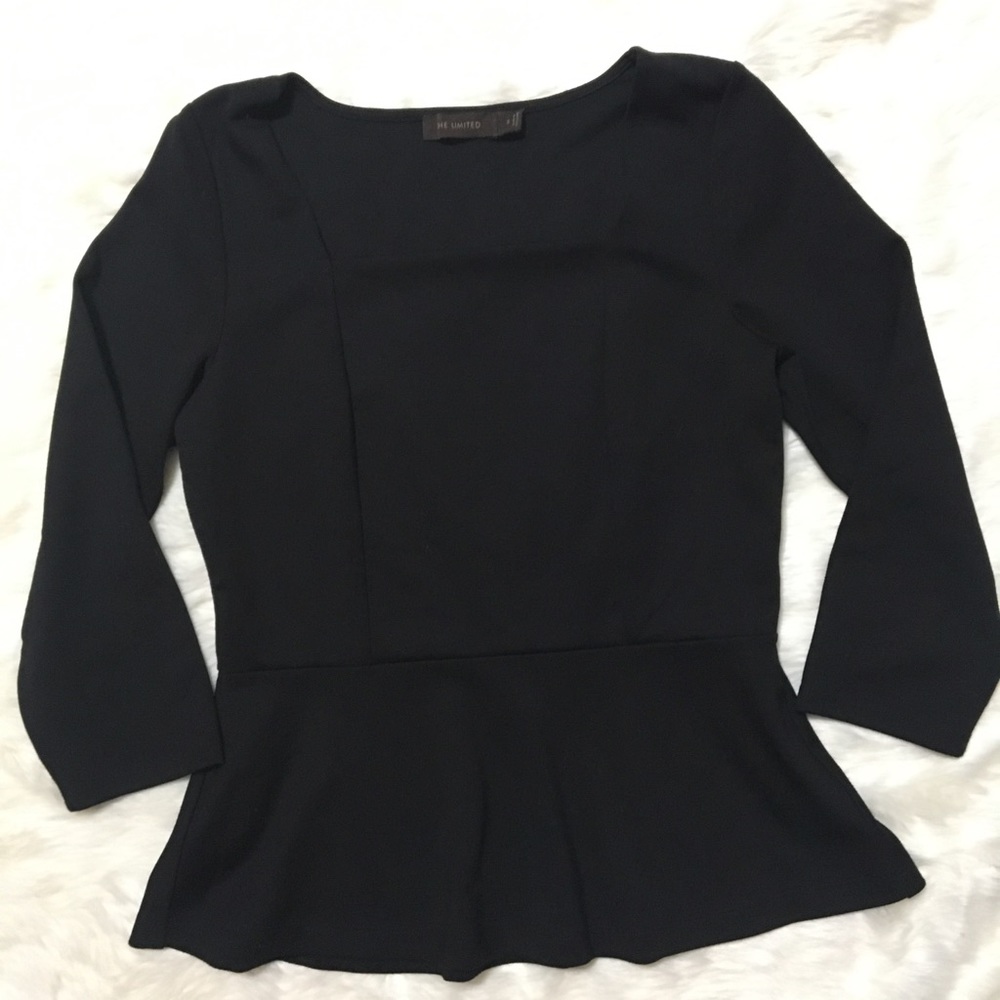 The Limited black peplum top